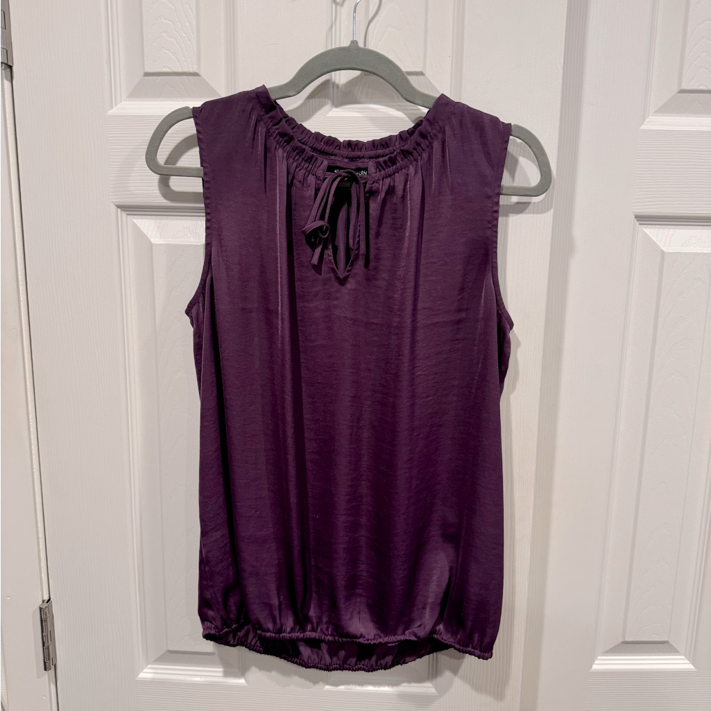 41 Hawthorn Brand Purple Silky Sleeveless Blouse